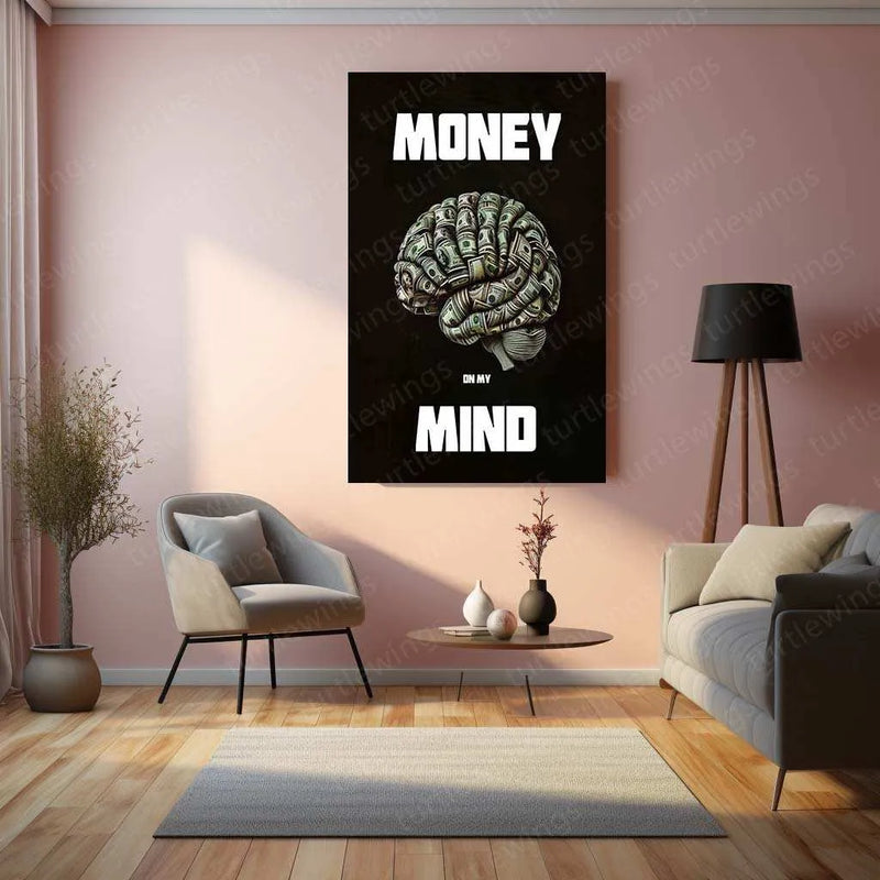 Brain Quote Copy Portrait Metal Poster | Motivational & Inspirational Wall Art | Mindset Decor - TURTLEWINGS