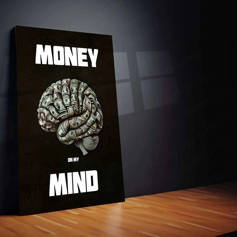 Brain Quote Copy Portrait Metal Poster | Motivational & Inspirational Wall Art | Mindset Decor - TURTLEWINGS