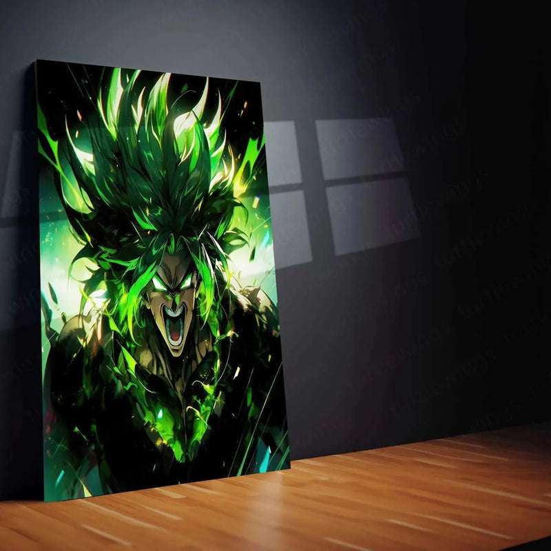 Dragon Ball Super: Broly Metal Poster | Goku vs. Broly Anime Wall Art | Saiyan Battle Print - TURTLEWINGS