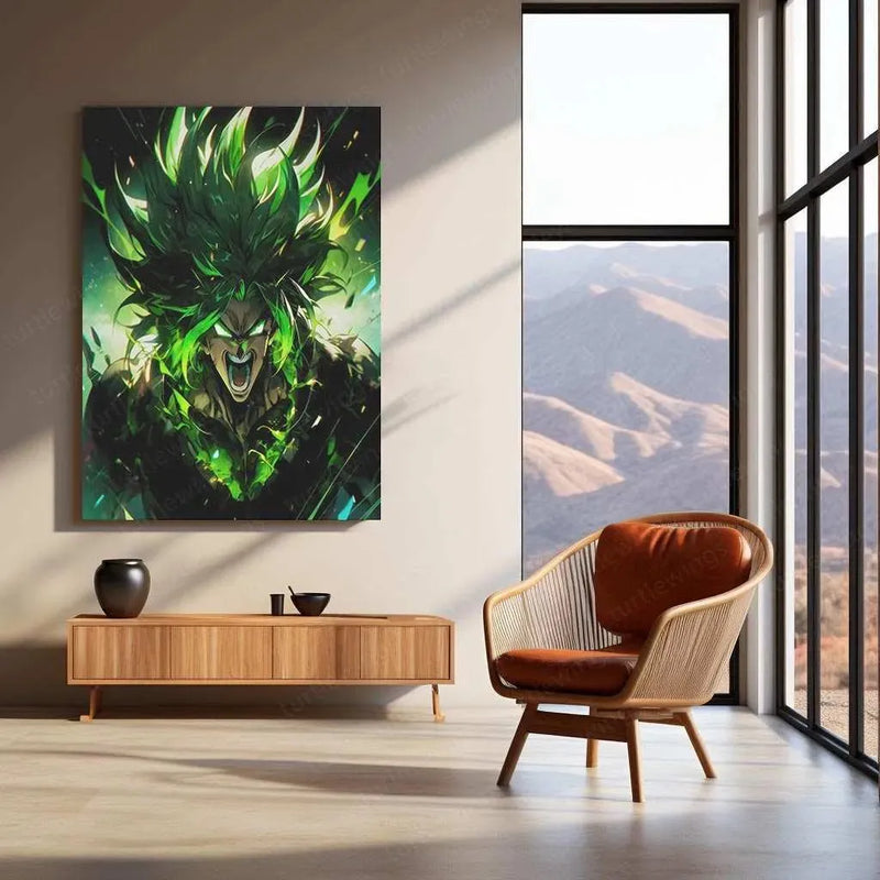 Dragon Ball Super: Broly Metal Poster | Goku vs. Broly Anime Wall Art | Saiyan Battle Print - TURTLEWINGS