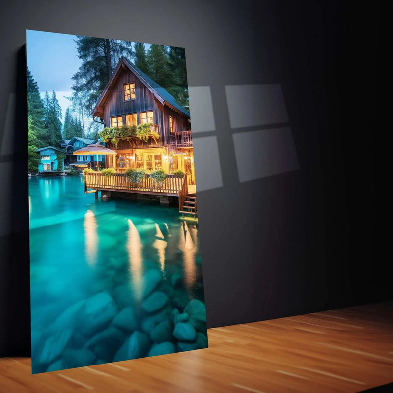 Abstract Art Natural Metal Poster | Modern Nature-Inspired Wall Decor | Minimalist Aesthetic Print - TURTLEWINGS