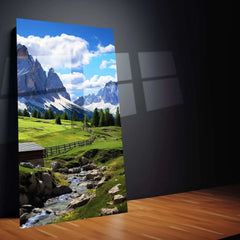 Abstracts Nature White Mountains Night Photo Metal Prints - TURTLEWINGS