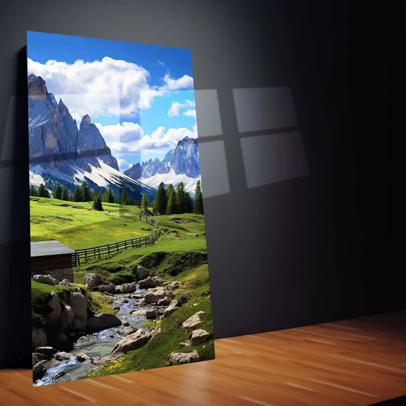 Abstracts Nature White Mountains Night Photo Metal Prints - TURTLEWINGS