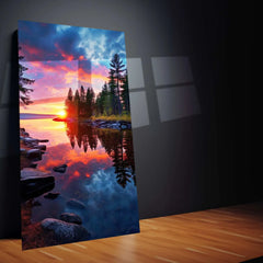 Ocean Nature Art Metal Poster | Serene Seascape Wall Decor | Tranquil Waves & Sunset Print 3 - TURTLEWINGS