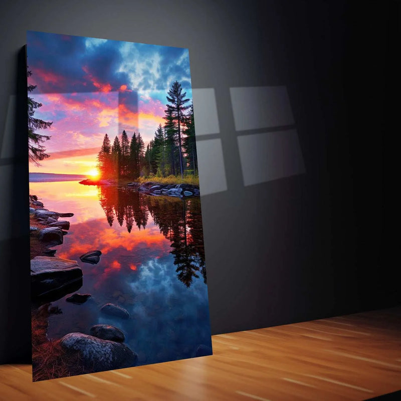 Ocean Nature Art Metal Poster | Serene Seascape Wall Decor | Tranquil Waves & Sunset Print 3 - TURTLEWINGS