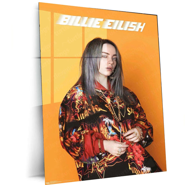Billie Eilish Metal Poster – The Dark Pop Icon1 - TURTLEWINGS