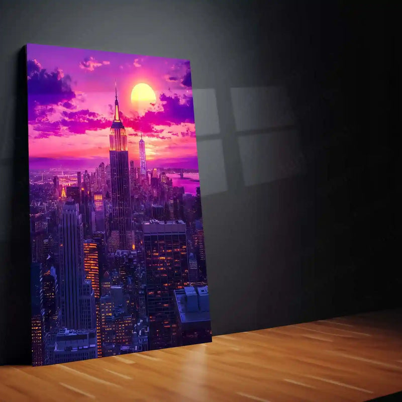 ๐๏ธ Cityscape Metal Frame Poster | Urban Wall Art for Modern Homes & Offices 02 - TURTLEWINGS