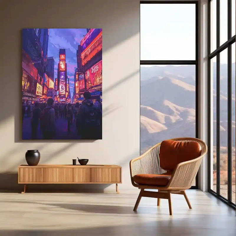 🏙️ Cityscape Metal Frame Poster | Urban Wall Art for Modern Homes & Offices 03 - TURTLEWINGS