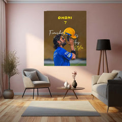 Cricket Metal Poster | MS Dhoni Thala 07 Metal Poster – The Heart of Chennai Super Kings 2 - TURTLEWINGS