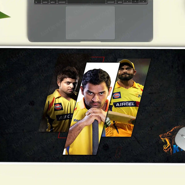 M S Dhoni Deskmat – Mouse Pad for Office & Gaming | Smooth Surface, Non-Slip Base, Premium Print