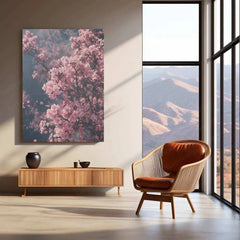 Cherry Blossom Metal Poster – Elegant Sakura Wall Art - TURTLEWINGS
