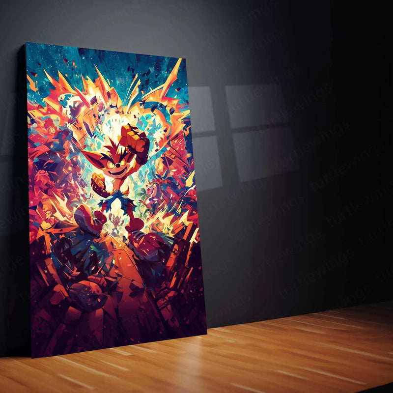 Crash Nintendo Metal Poster – Retro Gaming Art | Classic Video Game Decor - TURTLEWINGS