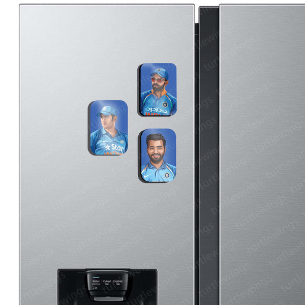 Fridge Magnet | Indian Cricket Team Fridge Magnet Set – 10 Legendary Players (60x80mm)