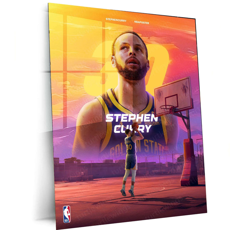 Stephen Curry Metal Frame â The Basketball Legend in Style - TURTLEWINGS
