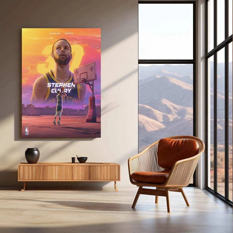 Stephen Curry Metal Frame â The Basketball Legend in Style - TURTLEWINGS