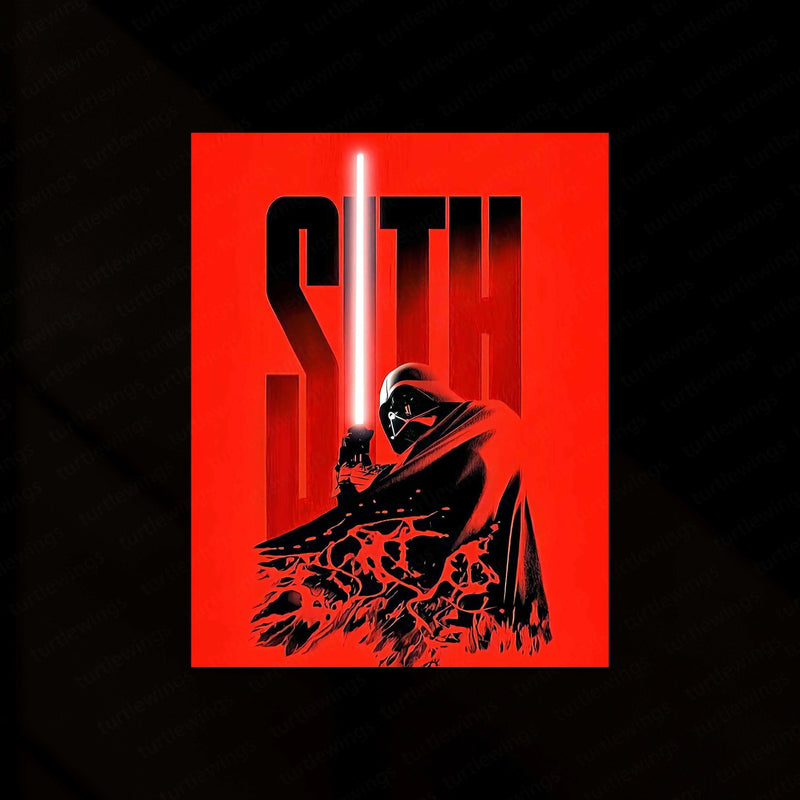 Darth Vader Sith Neon LED Metal Poster â Dark Side Star Wars Wall Art - TURTLEWINGS