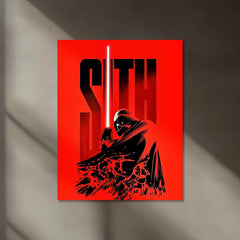 Darth Vader Sith Neon LED Metal Poster â Dark Side Star Wars Wall Art - TURTLEWINGS