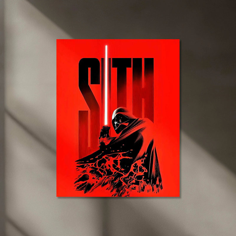 Darth Vader Sith Neon LED Metal Poster â Dark Side Star Wars Wall Art - TURTLEWINGS