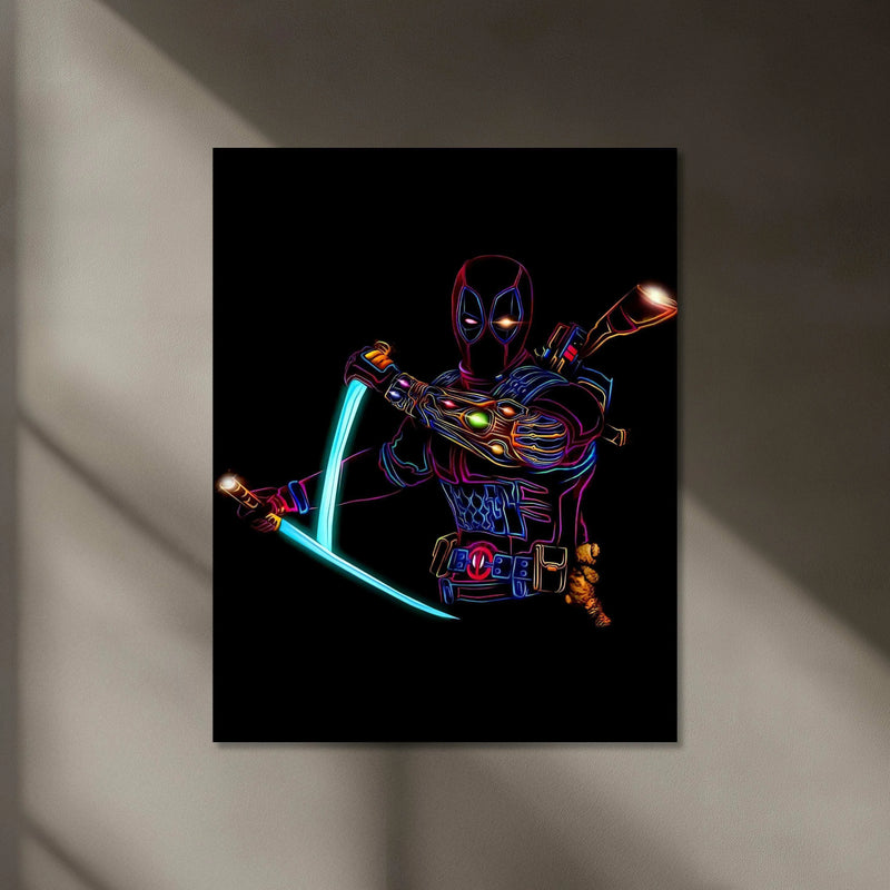 Deadpool Infinity Sith Neon LED Metal Poster â Ultimate Crossover Wall Art - TURTLEWINGS
