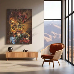 Demon Slayer – Infinity Castle Anime Metal Frame | Muzan’s Lair Epic Poster | Otaku Wall Art