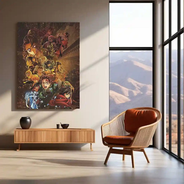 Demon Slayer – Infinity Castle Anime Metal Frame | Muzan’s Lair Epic Poster | Otaku Wall Art