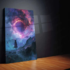 Mystical Goddess Portal Metal Poster | Fantasy & Spiritual Wall Art | Divine Energy Decor - TURTLEWINGS