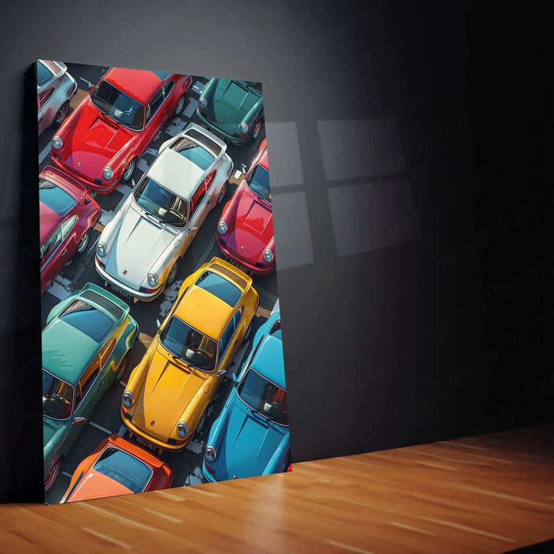 Minimalist White Porsche 911 T 2.2 (1970) Metal Poster – Classic Automotive Art - TURTLEWINGS