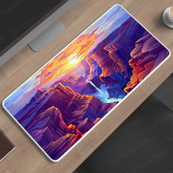 Waterfall Large Deskmat - Premium XL & XXL Gaming Mouse Pad - TURTLEWINGS