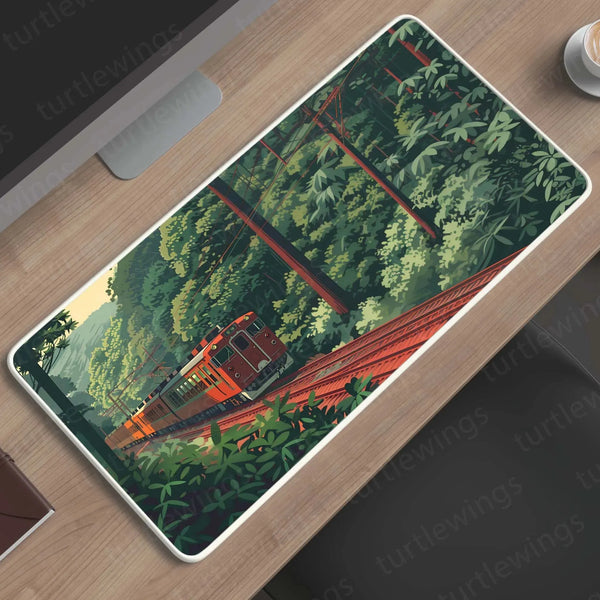 train Large Deskmat - Premium XL & XXL Gaming Mouse Pad - TURTLEWINGS