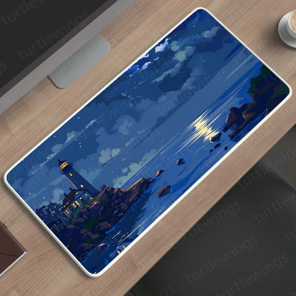 Lighthouse Large Deskmat - Premium XL & XXL Gaming Mouse Pad - TURTLEWINGS