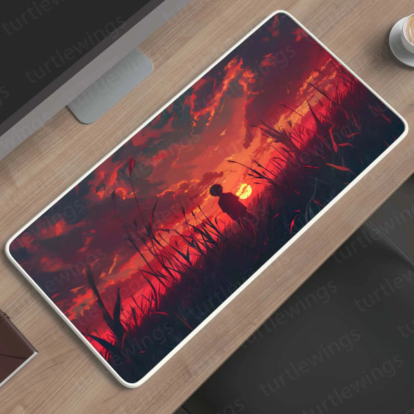 Red Large Deskmat - Premium XL & XXL Gaming Mouse Pad - TURTLEWINGS