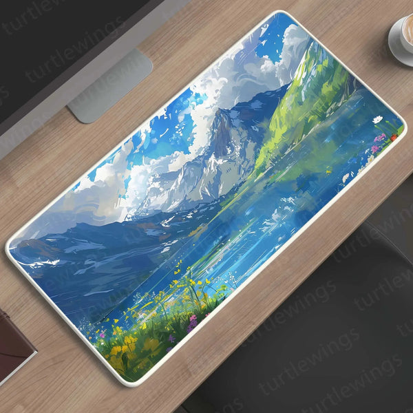 Lake And Mountains Large Deskmat - Premium XL & XXL Gaming Mouse Pad - TURTLEWINGS
