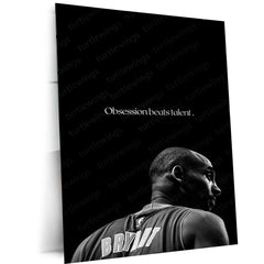 Kobe Bryant Metal Poster | Mamba Mentality Wall Art | Basketball Legend Tribute - TURTLEWINGS