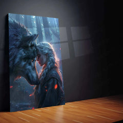 Beautiful Young Woman with White Hair – Artistic Kiss, Dreamy & Elegant Portrait - TURTLEWINGS