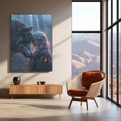 Beautiful Young Woman with White Hair – Artistic Kiss, Dreamy & Elegant Portrait - TURTLEWINGS