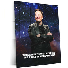 Elon Musk Metal Poster | Visionary Entrepreneur Wall Art | Innovator & Tech Leader Decor - TURTLEWINGS