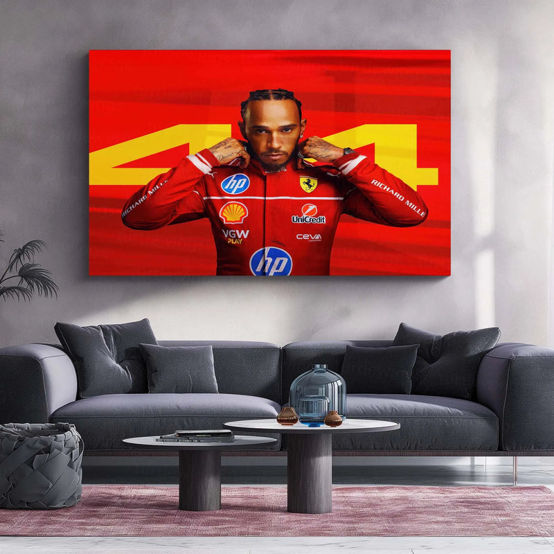 F1 25 – Lewis Hamilton Metal Frame | Formula 1 Legend Wall Art | Racing-Inspired Poster for Fans & Gamers - TURTLEWINGS