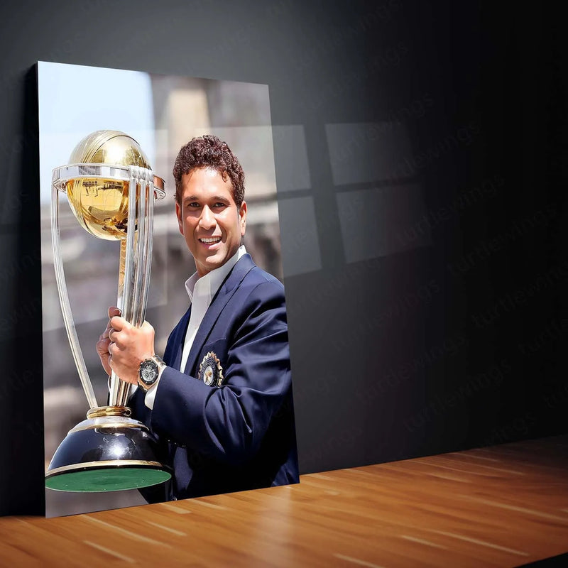 World Cup Sachin Tendulkar Metal Poster – A Tribute to the Cricket Legend 01 - TURTLEWINGS