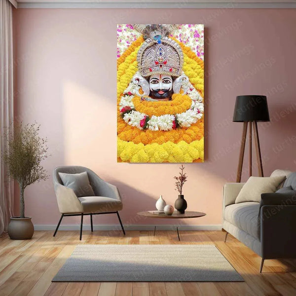 Khatu Shyam Maharaj Rajasthan Spiritual Metal Poster - Divine Grace and Devotion 4 - TURTLEWINGS