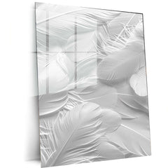 Feathers Abstract Metal Poster – Artistic Abstract Bird Feathers Art | Modern Wall Decor 2 - TURTLEWINGS