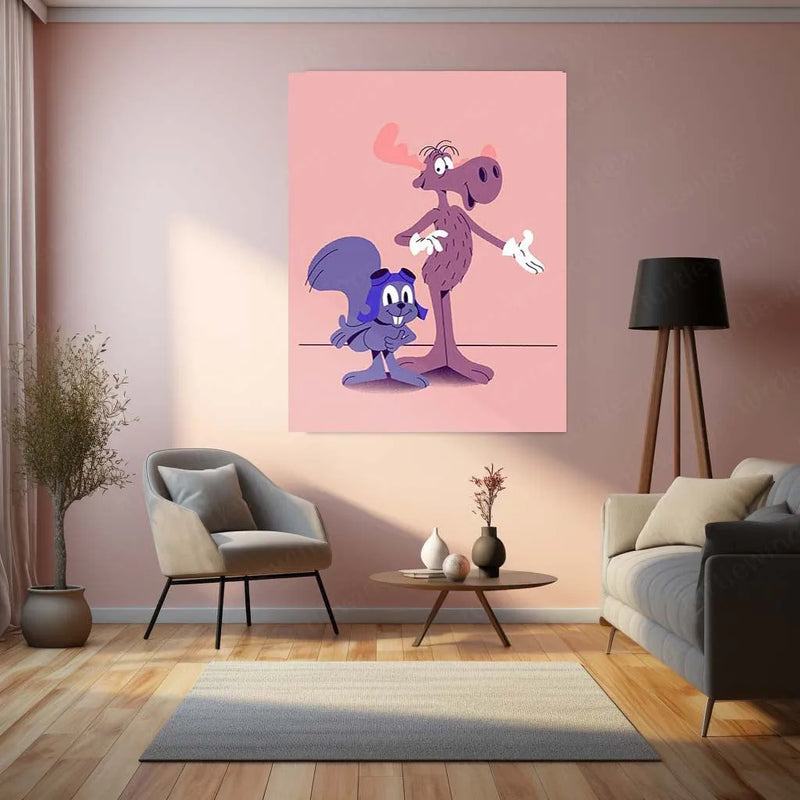 Abstract Metal Poster | Funky Art Metal Poster – Vibrant & Bold Wall Decor 01 - TURTLEWINGS