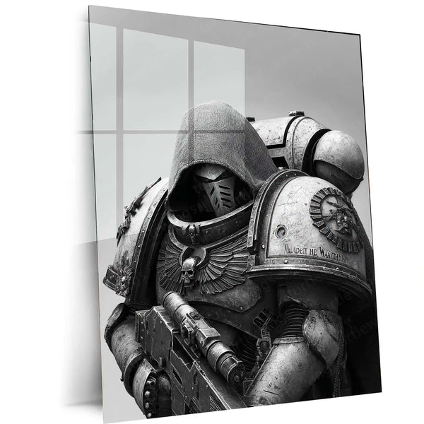 Warhammer 40k | Epic Battle Scene Metal Poster | HD Metal Wall Frame for Gamers & Collectors 01