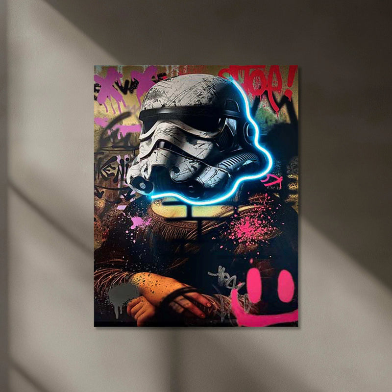 Gioconda Urban Neon LED Metal Frame â Mona Lisa in the Modern World - TURTLEWINGS