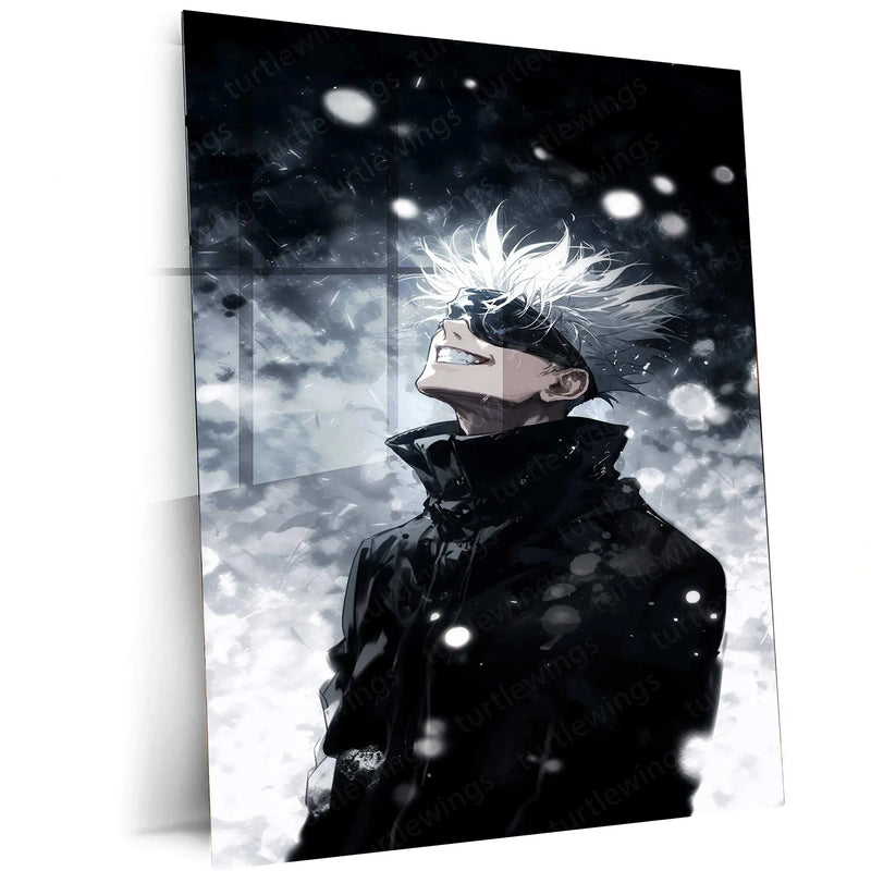 Gojo Satoru Metal Poster – Iconic Jujutsu Kaisen Character Art | Powerful Anime Wall Decor - TURTLEWINGS