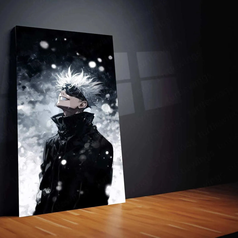Gojo Satoru Metal Poster – Iconic Jujutsu Kaisen Character Art | Powerful Anime Wall Decor - TURTLEWINGS