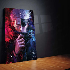Gojo & Sukuna Hyper-Realistic Metal Poster | Jujutsu Kaisen Wall Art - TURTLEWINGS