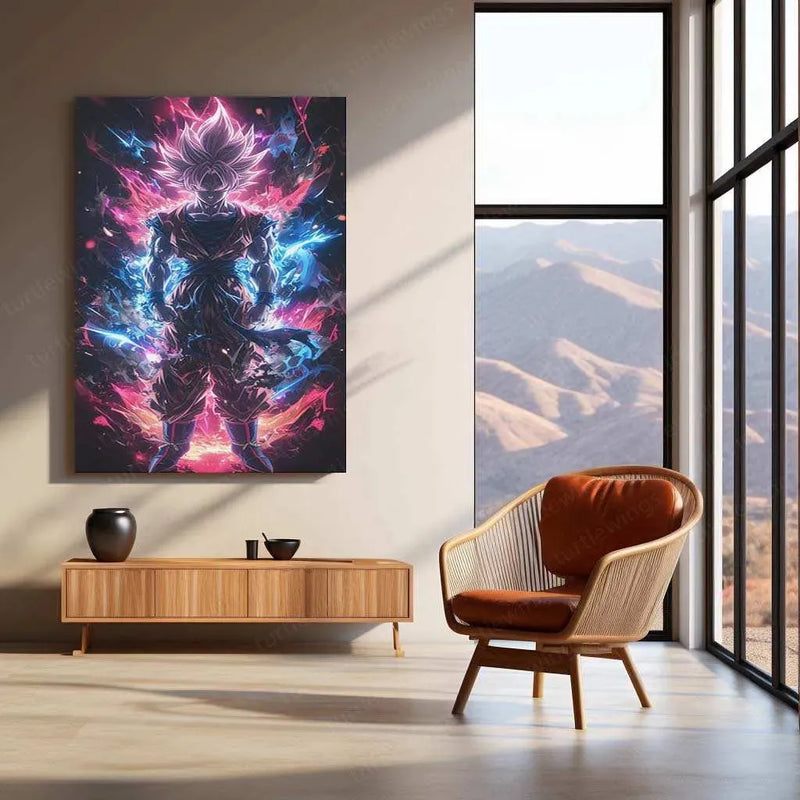 Goku Metal Poster – Iconic Dragon Ball Z Art | Powerful Super Saiyan Wall Decor 2 - TURTLEWINGS