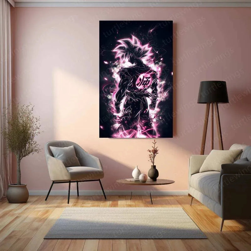 Goku Metal Poster – Iconic Dragon Ball Z Art | Powerful Super Saiyan Wall Decor 3 - TURTLEWINGS
