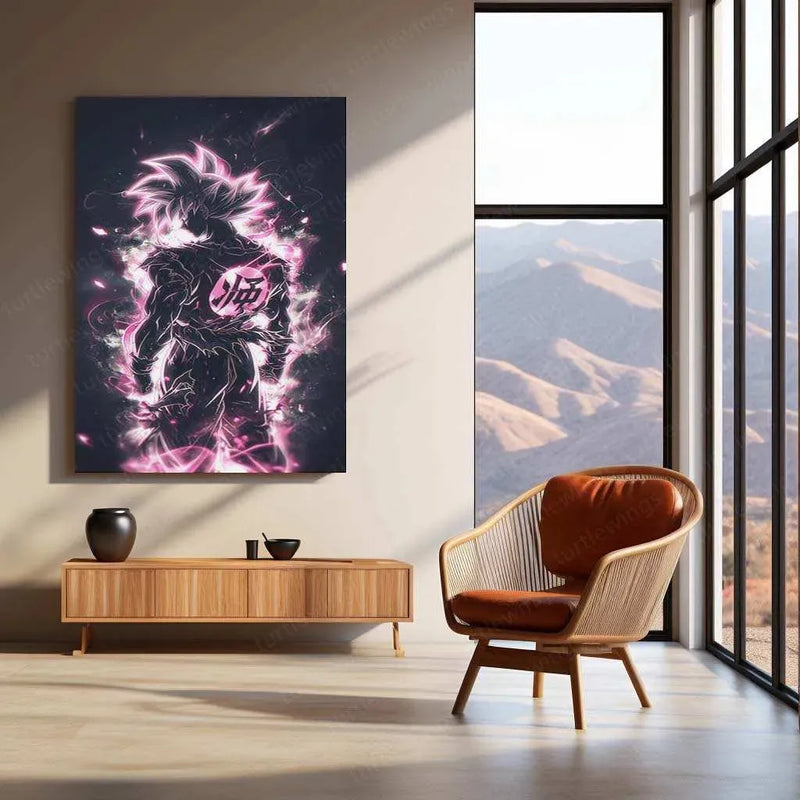 Goku Metal Poster – Iconic Dragon Ball Z Art | Powerful Super Saiyan Wall Decor 3 - TURTLEWINGS