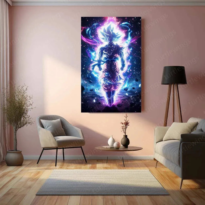 Goku Metal Poster – Iconic Dragon Ball Z Art | Powerful Super Saiyan Wall Decor 4 - TURTLEWINGS